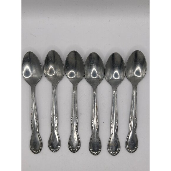 Set Of 6 Capco Stainless Steel Teaspoons From Korea - Picture 2 of 5